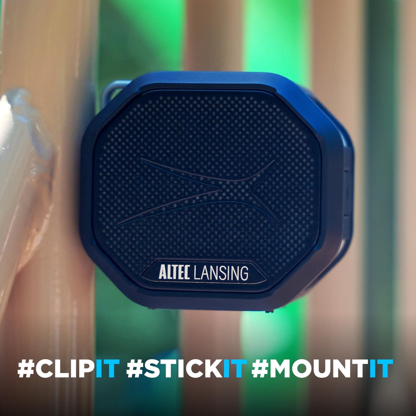 Altec Lansing HYDRATREK Magnetic Bluetooth Speaker, Waterproof IP67, 5W RMS Output, True Wireless Pairing, USB-C Quick Charge, 3.7V 400mAh Battery, Voice Assistant, Perfect for Any Adventure