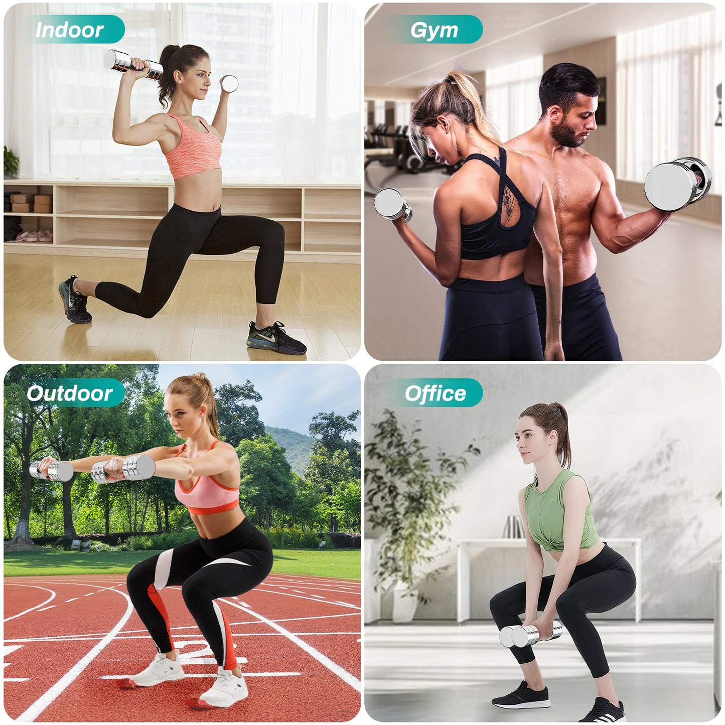 LIFERUN 5lb Steel Adjustable Dumbbell Set of 2, Free Weights Dumbbells Set, Non-Slip and Comfortable Foam Handle, Adjustable Dumbbells Weights Set for Home Gym Office Exercise