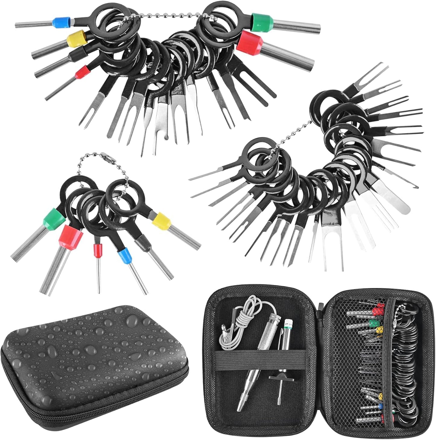 Terminal Removal Tool Kit 96 Pcs Depinning Tool Electrical Connector Pin Removal Tool Kit Pin Extractor Tool Set Wire Terminal Release Tool for Automotive Car Household Devices