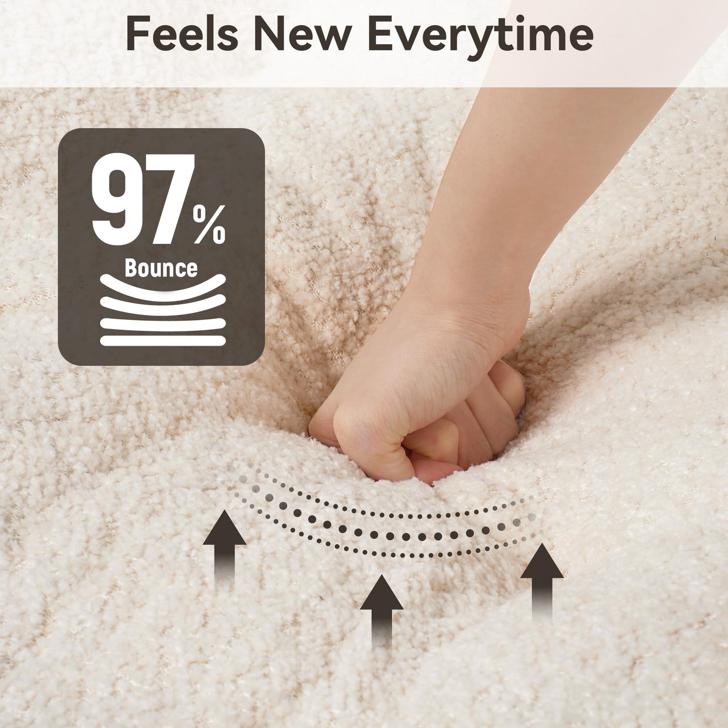 MONVANE Folding Sofa Bed - Ergonomic Foldable Sleeper Chair for Living Room/Dorm/Office, Teddy Velvet Futon Couch, Lounge Sofa, Convertible Floor Mattress, Lazy Sofas with Headrest Lumbar Pillow,Beige