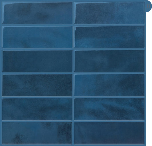 Peel and Stick Backsplash for Kitchen,New Upgrade 12" x 12" Large Premium Kitchen Backsplash,Sticker on Subway Tile Peel and Stick,Blue 10-Sheet.