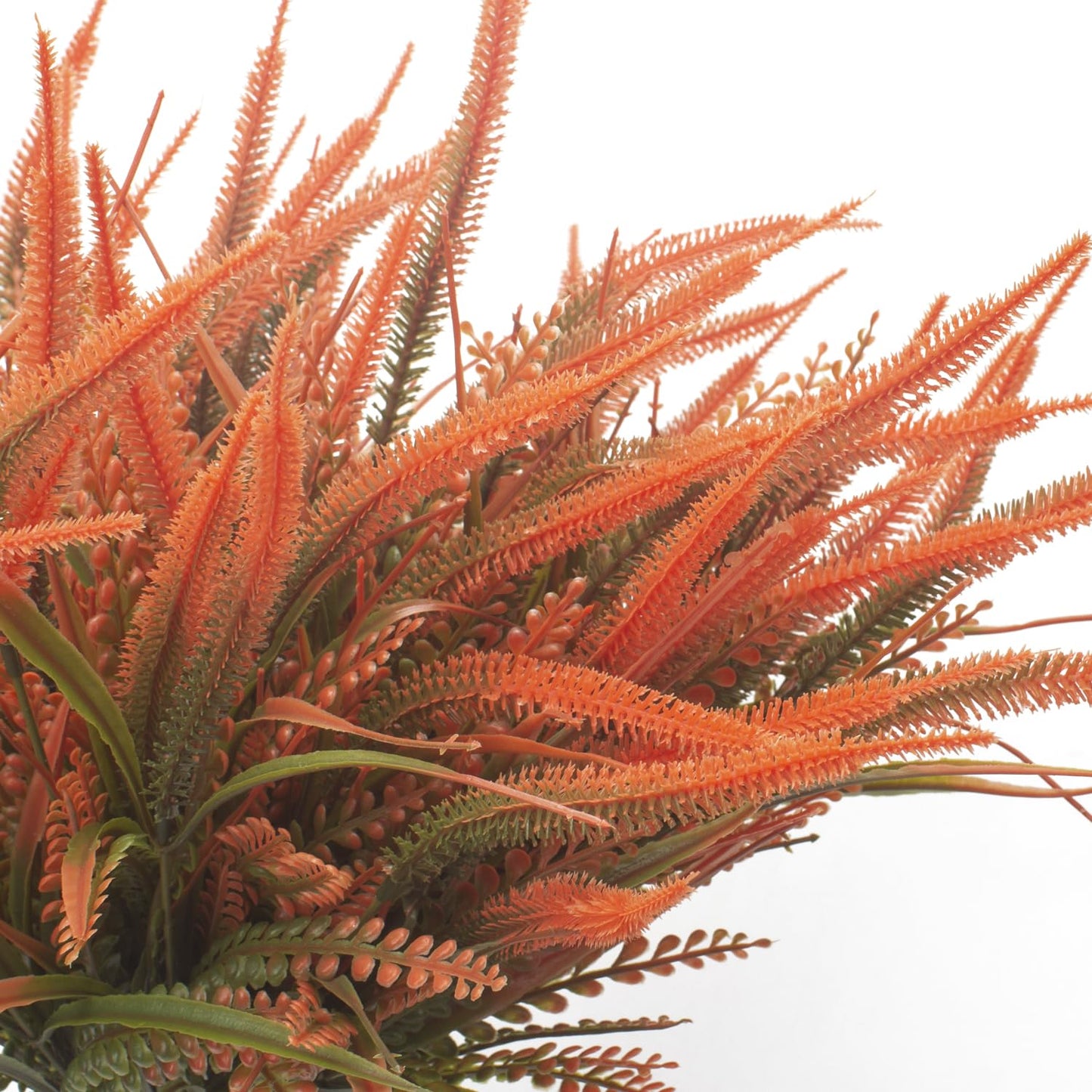 Grunyia 10 Bundles Artificial Fall Flowers for Outdoors Fake Plants UV Resistant Plastic Plants Shrubs Bushes for Home Fall Front Door Porch Garden Autumn Decor (Fall Red)