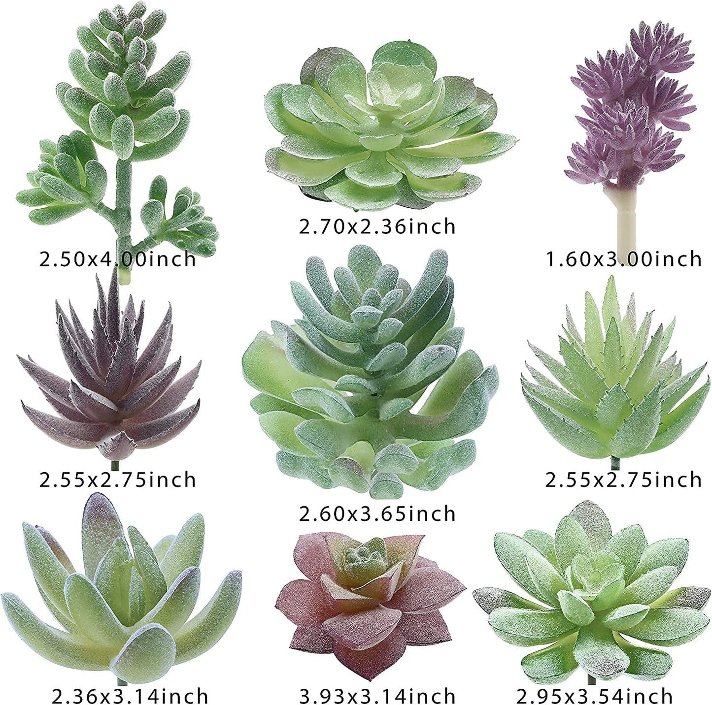 miltonson Artificial Succulent Plants - 18 Pack - Premium Fake Plants - Double Flocked Succulents - Realistic Textured Cactus - Face Succulent Plants - Mini Faux Succulents - Face Plant Decor