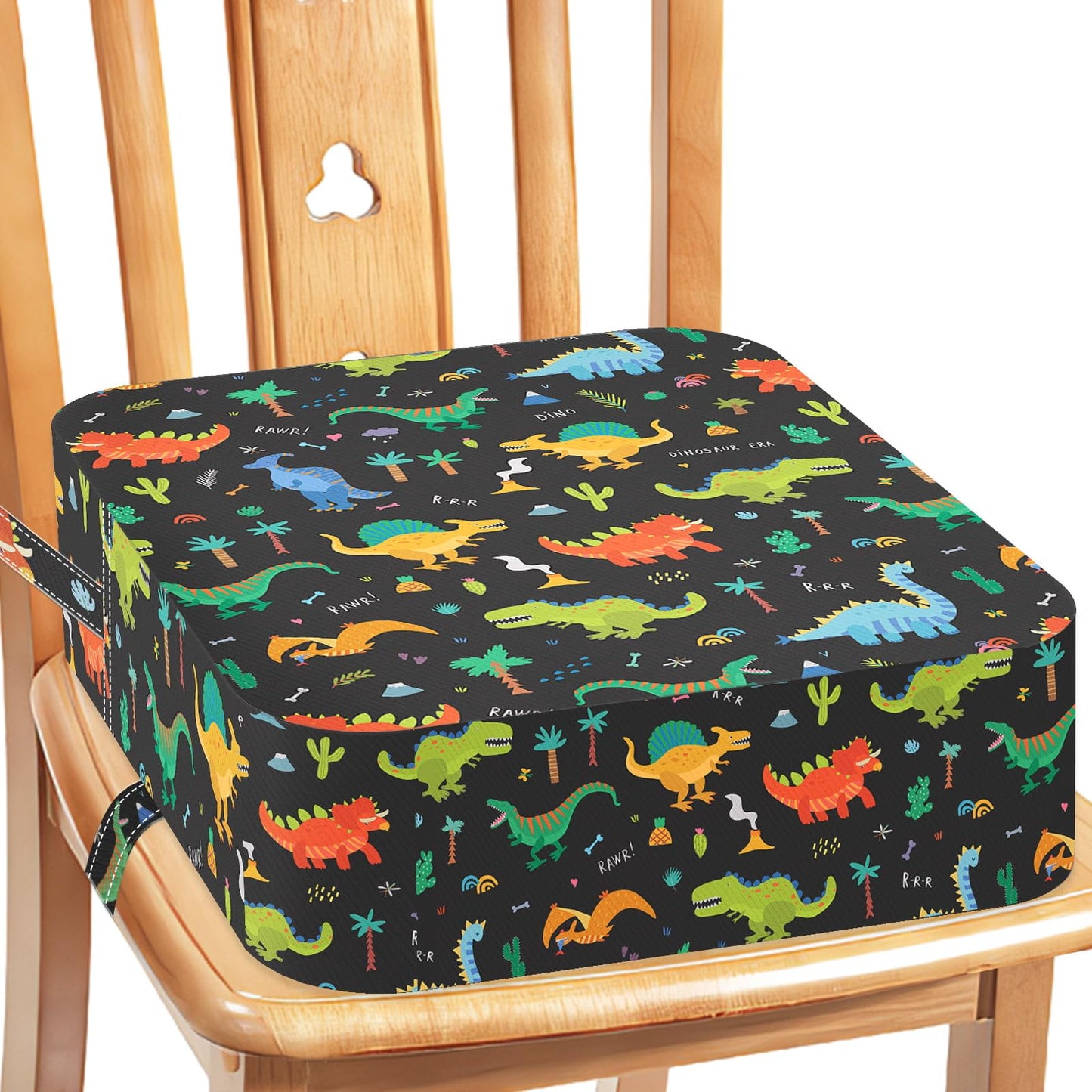 Booster Seat for Kitchen Chair - Toddler Non-Slip Portable Height Increasing Strong Support Seat Cushion Comfortable Detachable Easy to Clean Washable Booster Seat for Dining Table