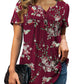 a.Jesdani Womens Tops T-Shirts Flowy Plus Size Summer Tunic Tops for Women and Blouses Wine Red 1x