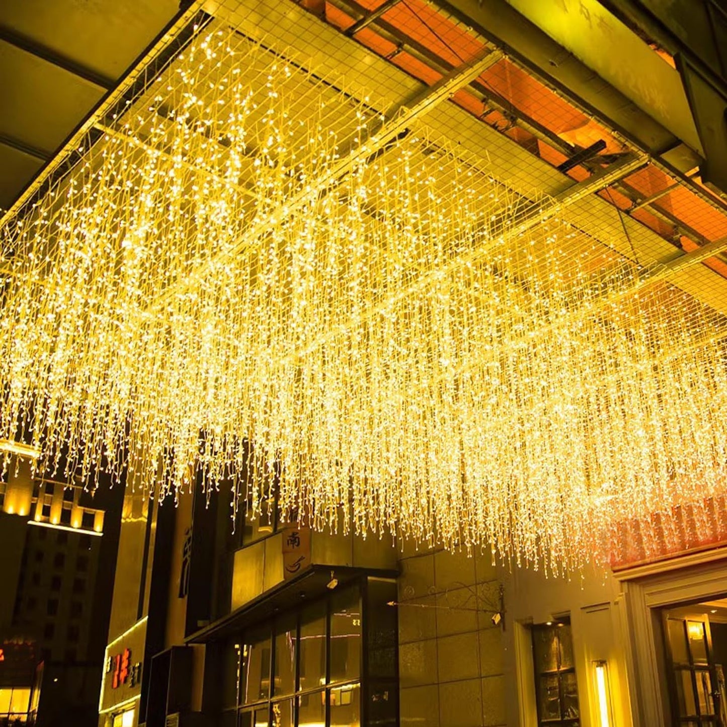 FATONESA LED Icicle Christmas Lights, 13FT 96 LEDs Fairy String Lights Extendable Curtain 8 Modes Dangling Twinkle Novelty Hanging Lights for Ceiling Party Window Decorations, Warm White 4M