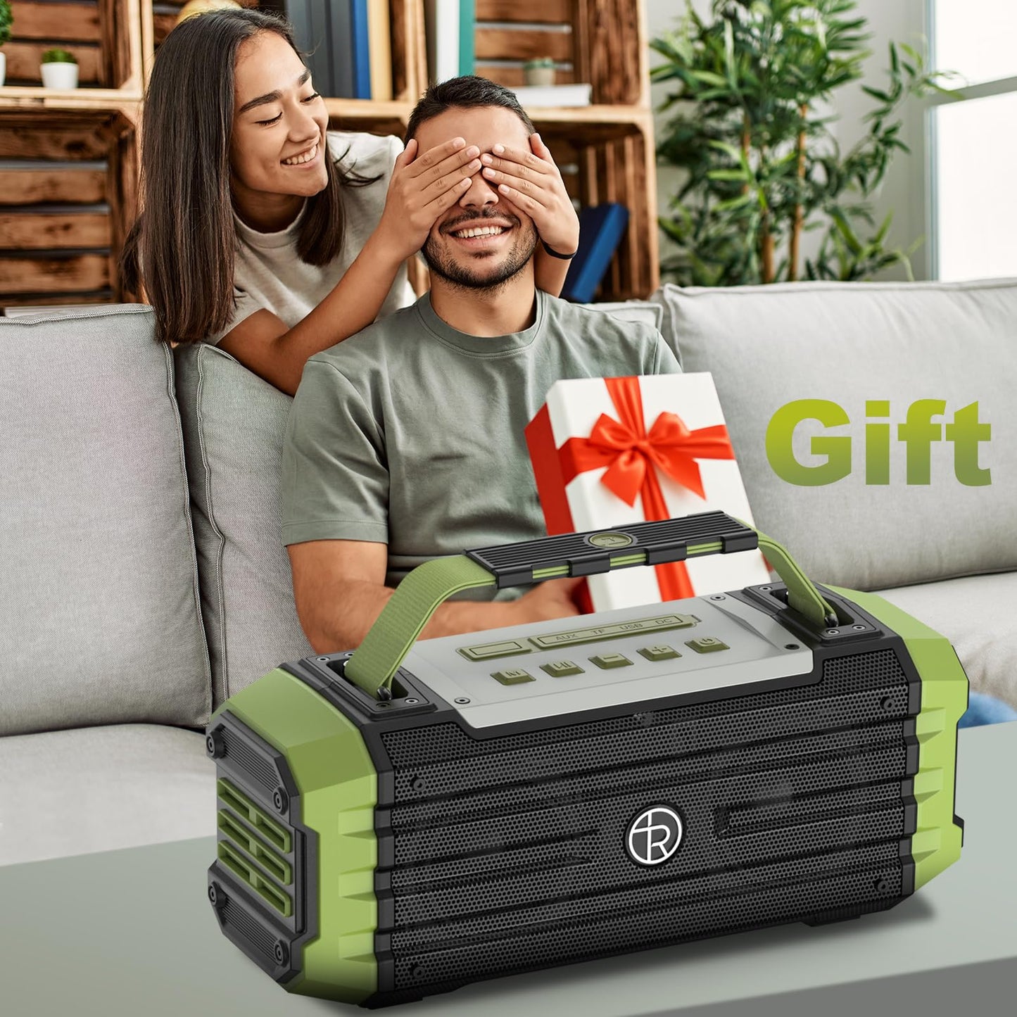 TOMPROAD Portable Bluetooth Speaker 120W Peak 80W Wireless Speakers, TWS Pairing, Deep Bass, Hi-Fi Loud Speaker, IPX6 Waterproof, DSP Sound Boombox for Outdoor, Camping, Party, Beach