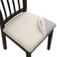 Fuloon Waterproof Seat Cushion Covers 6 PCS, Stretch Jacquard Chair Seat Covers Washable Dining Room Chair Slipcovers Removable Kitchen Cushion Protector (6, Waterproof-Beige)