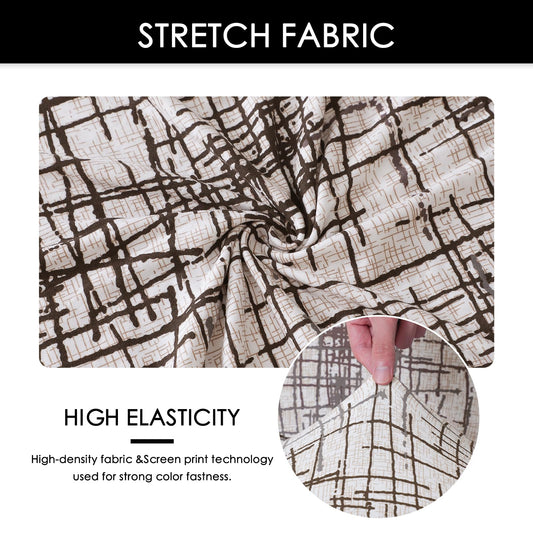 FORCHEER Dining Room Chair Covers for Dining Room Set of 4,Stretch Dining Chair Cover for Dining Room Kitchen Washable Removable(4Pack,Printed Geometric Pattern)