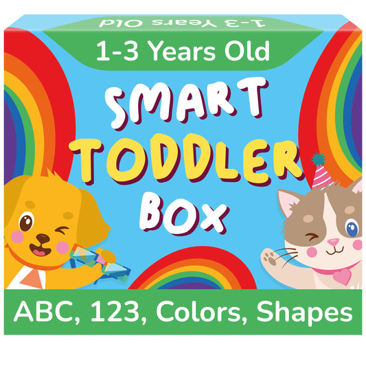 TOYVENTIVE Educational Books, Flash Cards, and Puzzles - Birthday Gifts for 1, 2, 3, and 4 Year Old Boys, Toddler Learning Toys and Activities
