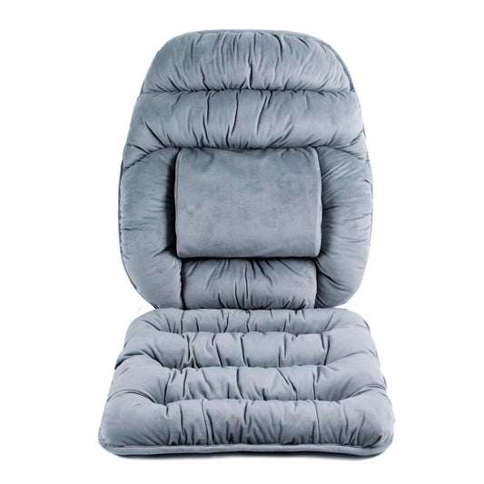 ALIBO Large Size Nonslip Back Support Cushion Low Back Pain Relief Pillow Seat Cushion with Lumbar Rest for Office Chair,Recliner,Rocking Chair,Wheelchair,Auto Car with Long Adjustable Straps