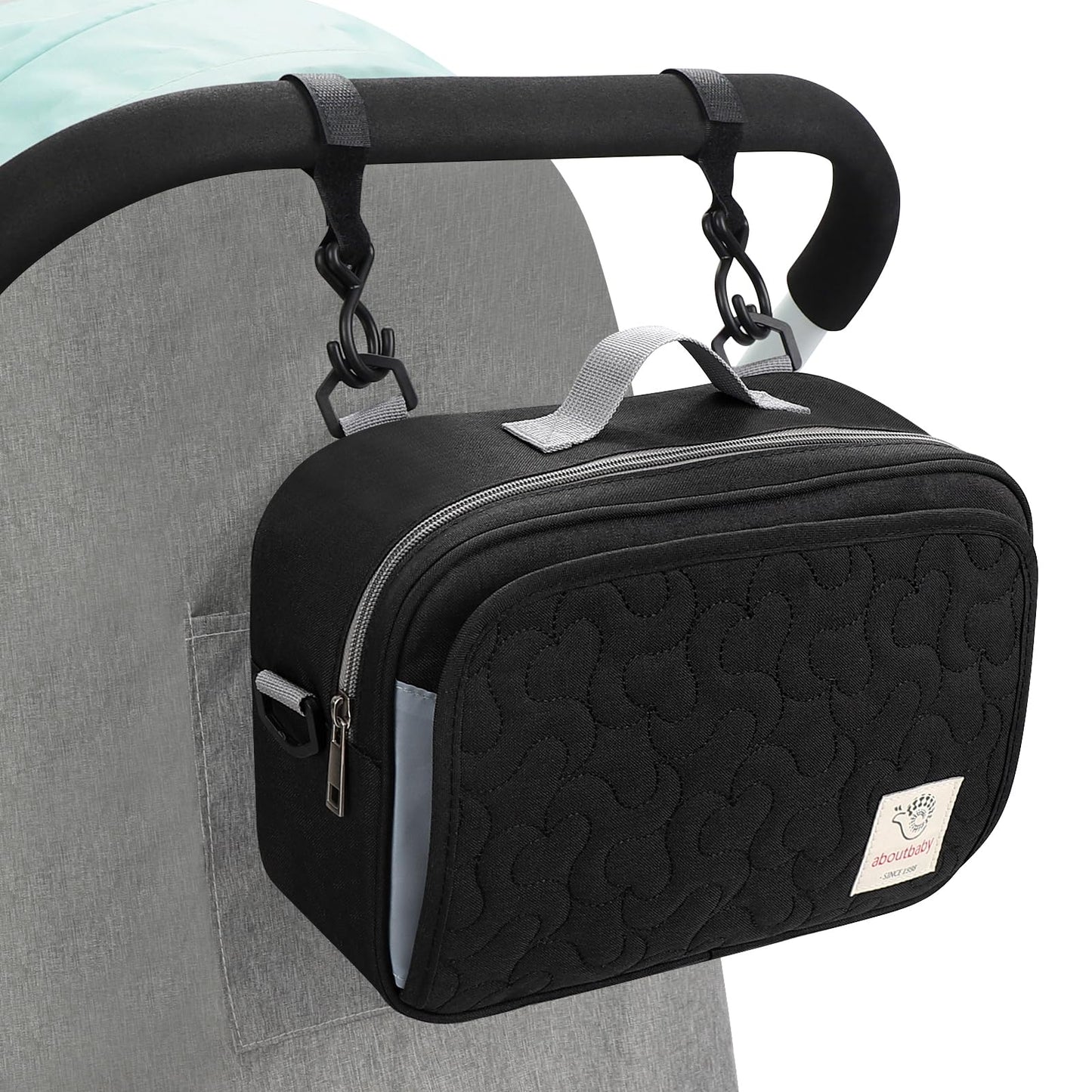 Accmor Stroller Organizer, Universal Stroller Organizer with Insulated Cup Holder Pocket, Dual Purpose Large Capacity Stroller Bag Caddy, Stroller Accessories Fits for Uppababy, Doona, Nuna Strollers