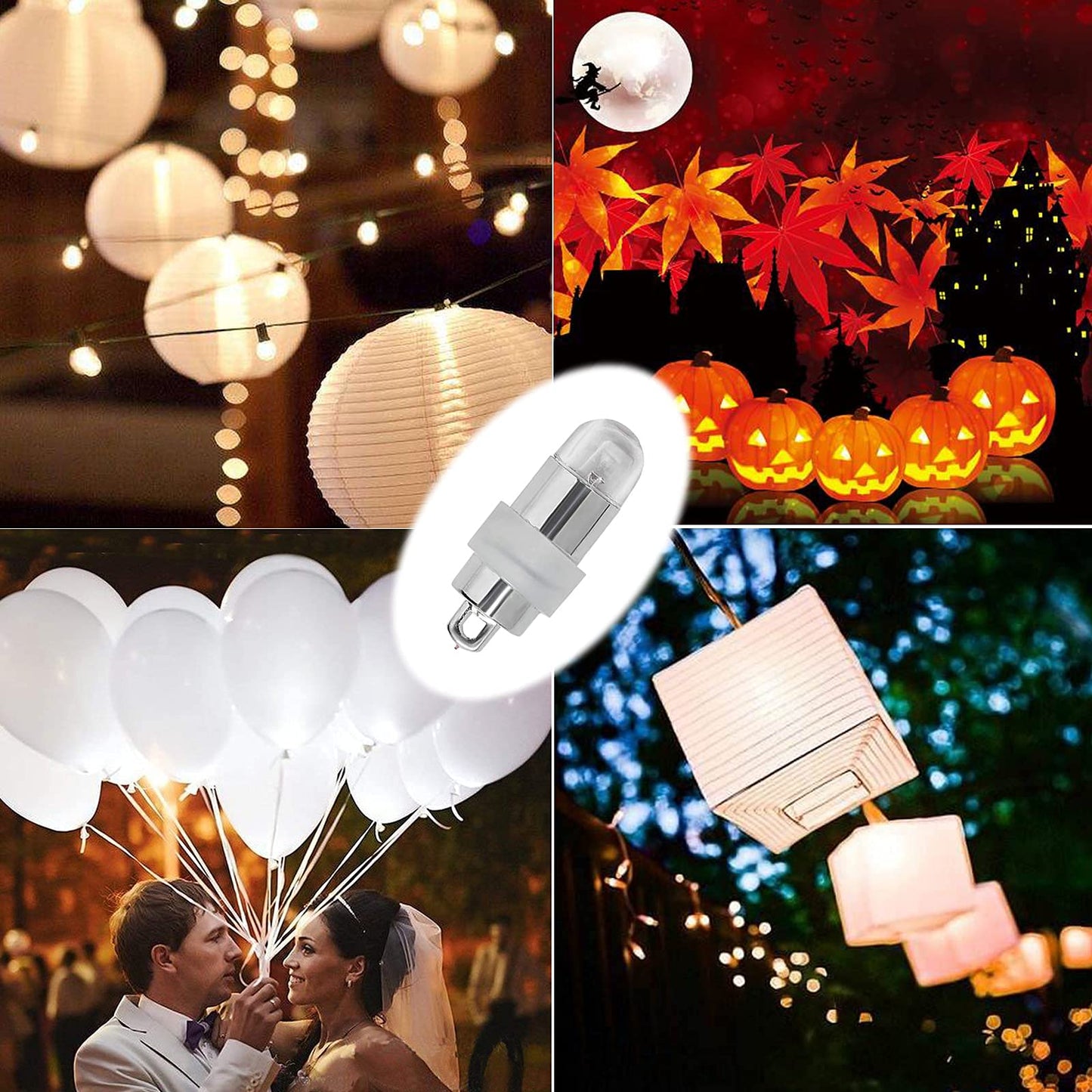 Yizhet 30 Pack led Lights Party Lights LED Balloon Decoration Lights Mini led Lights Waterproof Party Lights for Paper Lantern Balloon Wedding Halloween Christmas Festival String Lights (Warm White)