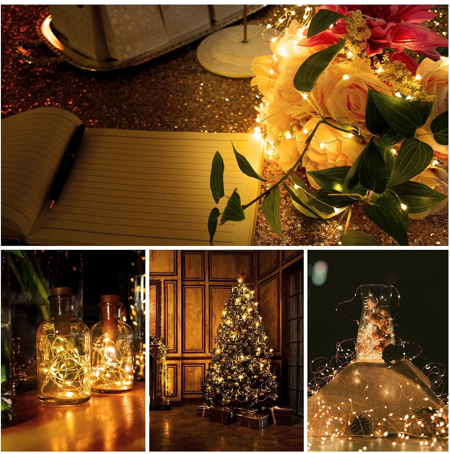 12 Pack Valentine's Day Fairy Lights Battery Operated, 3 Speed Modes, Extra 12 Batteries for Replacement, 7Ft 20 LED Mini String Light, Waterproof Copper Wire, Twinkle Firefly Lights for Christmas