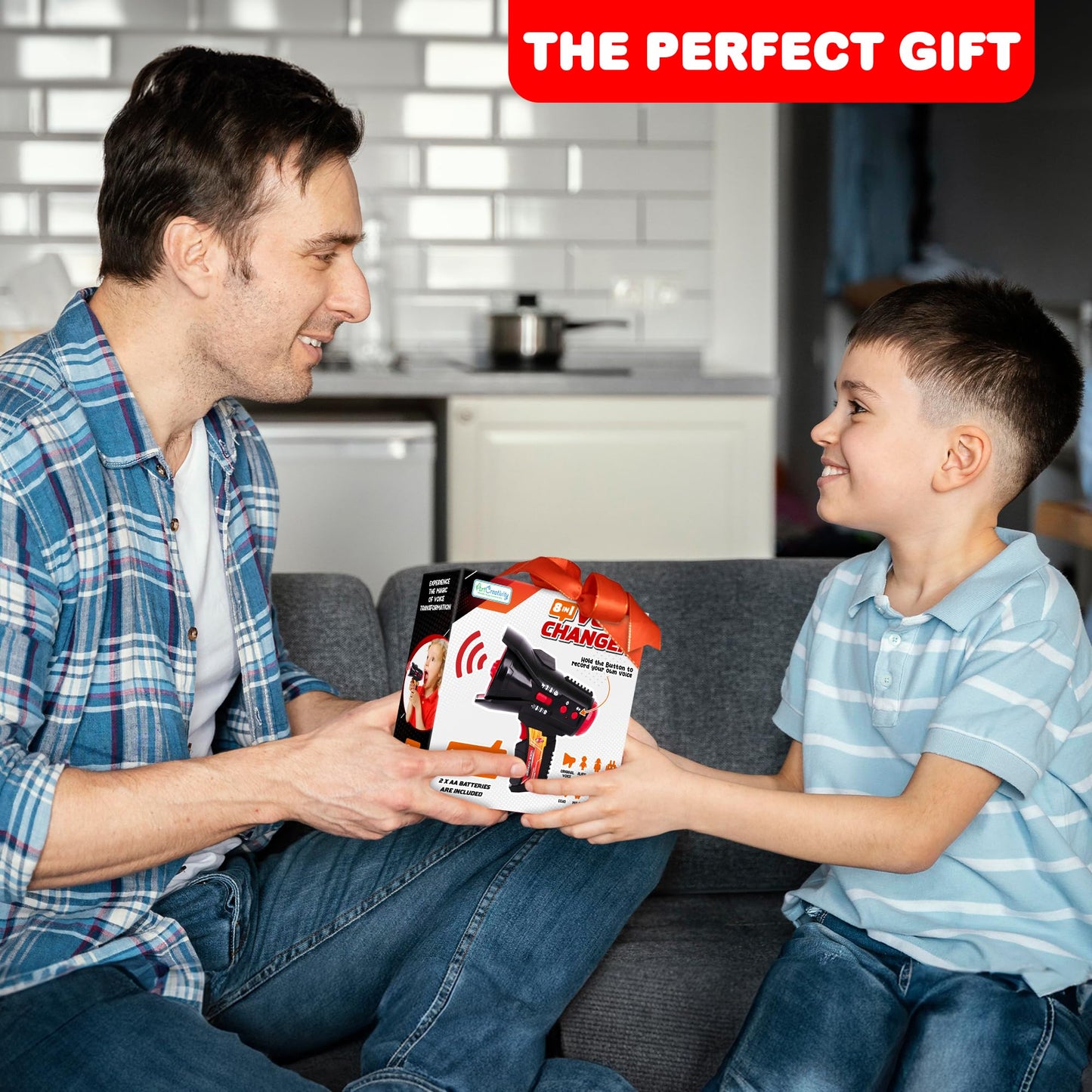 ArtCreativity 8 in 1 Voice Changer for Kids - Voice Changer, Recorder, and Megaphone Device - Toy Voice Changer Speaker with 8 Different Voices and Batteries - Noisy Toys for Boys and Girls