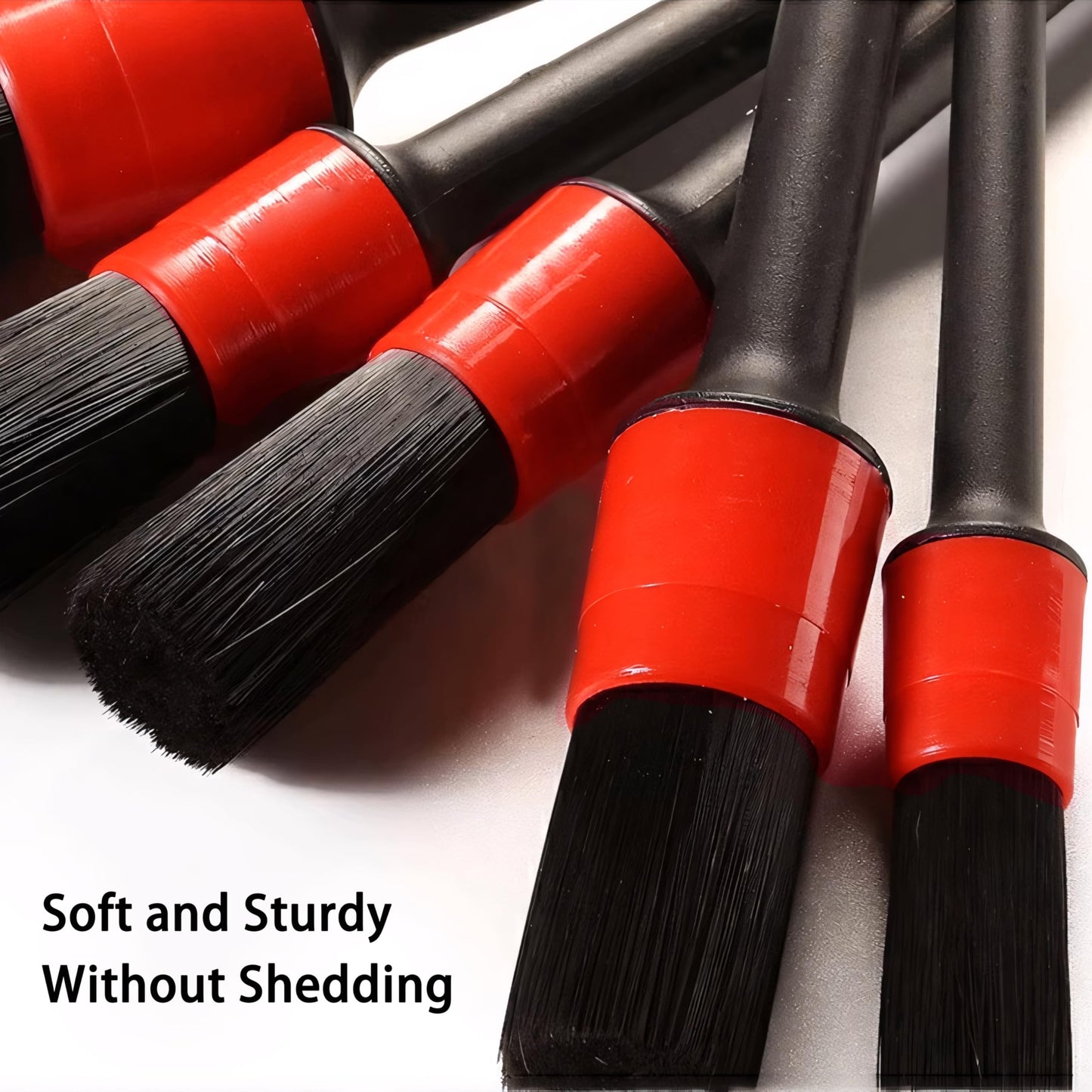 Coltree Car Detailing Brush Set, Scratch-Free Soft Bristle Brushes for Interior and Exterior Cleaning, Wheels, Air Vents, Dashboard, and Leather Surfaces, 5 Pcs