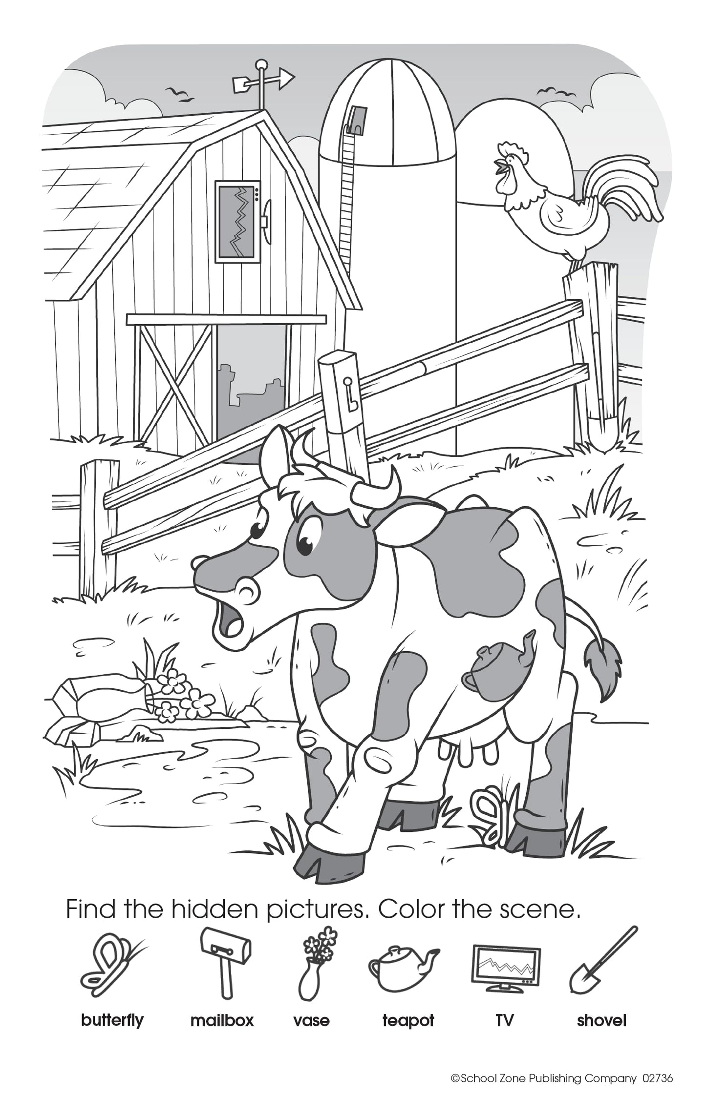 School Zone My First Hidden Pictures Workbook: 48 Pages, Pre-K, Preschool, Kindergarten, Activity Pad, Search & Find, Picture Puzzles, Coloring, Ages 4 to 6 (Little Busy Book Series)