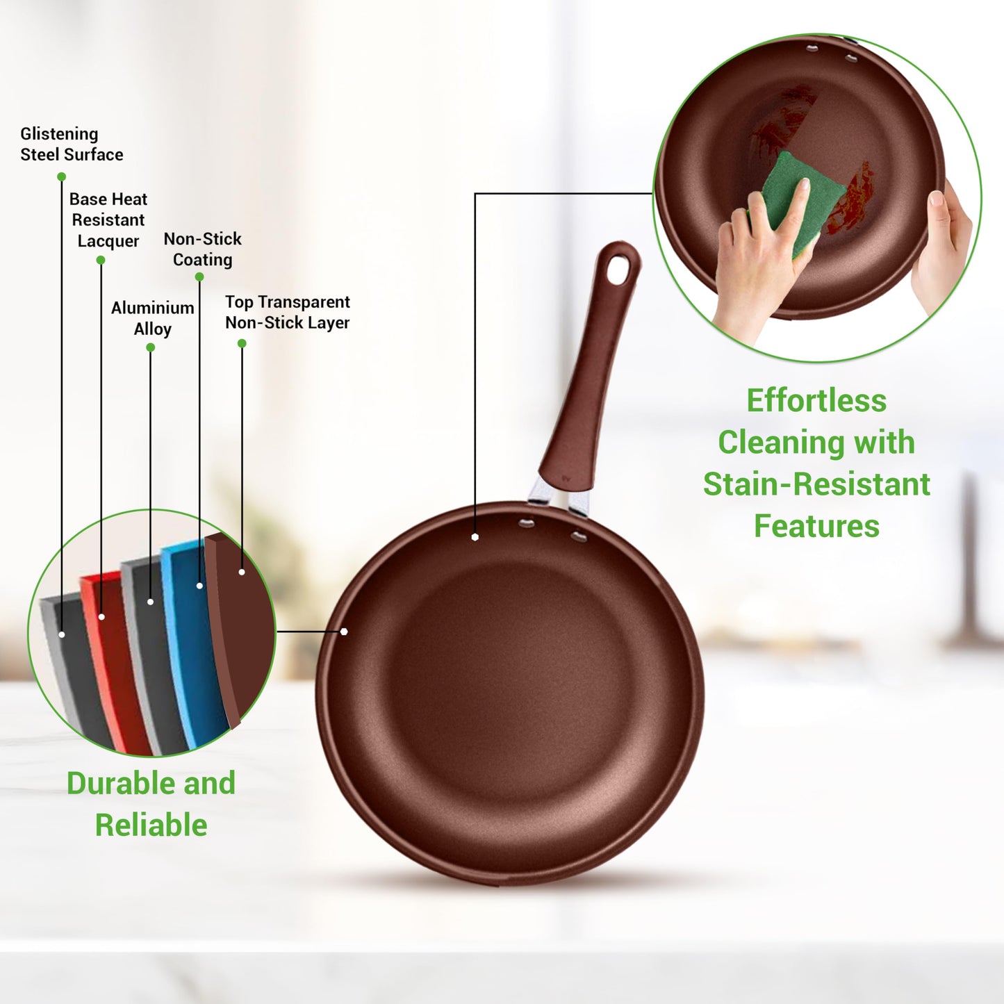 Kitchenware Pots & Pans Set – High-qualified Basic Kitchen Cookware Set, Non-Stick (20-Piece Set)