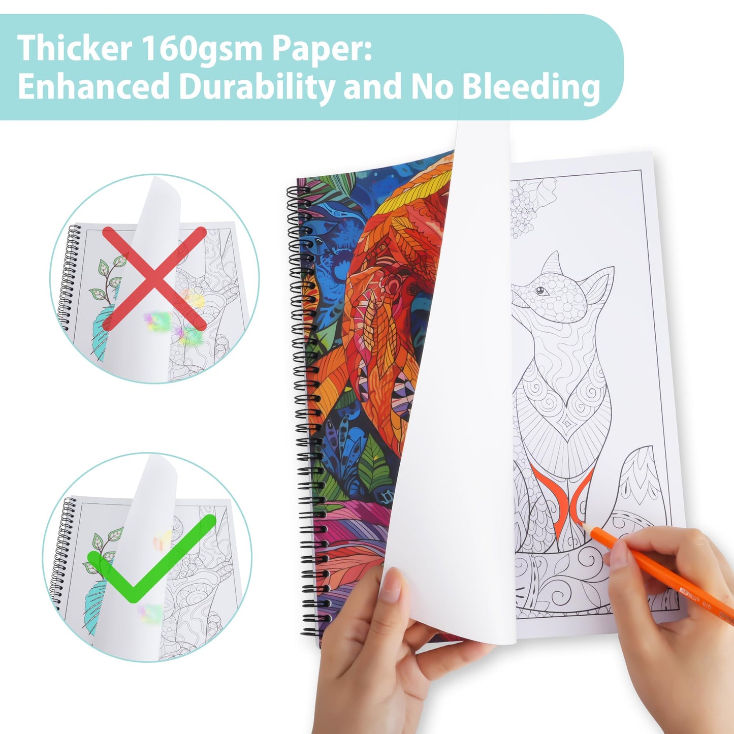 DreamWhirl Adult Coloring Books:Set of 3 Relaxing Adult Coloring Book with Animals, Flowers and Mandalas| Coloring Books for Adult to Relieve Anxiety