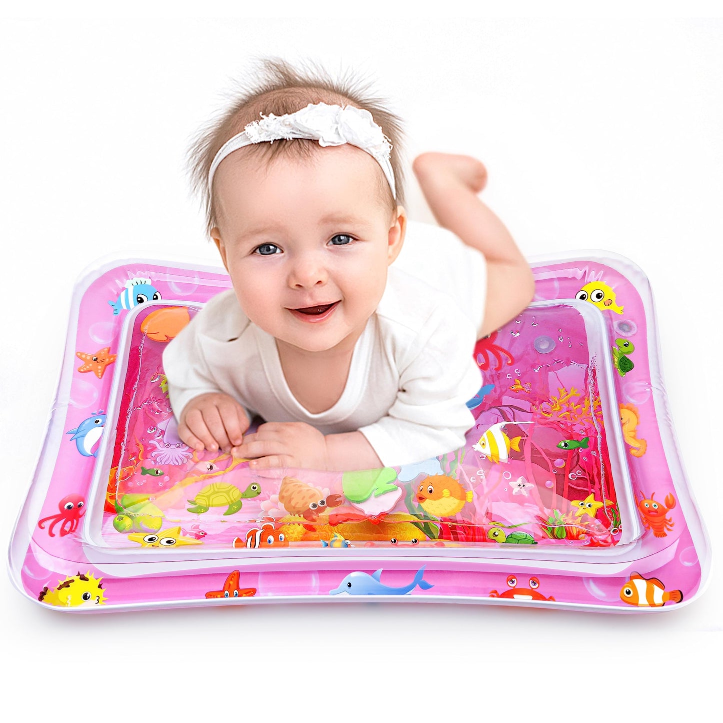 Tummy Time Water Mat丨Inflatable Tummy Time Water Play Mat for Babies, Infants and Toddlers 3 to 12 Months Promote Development Toys Baby Gifts