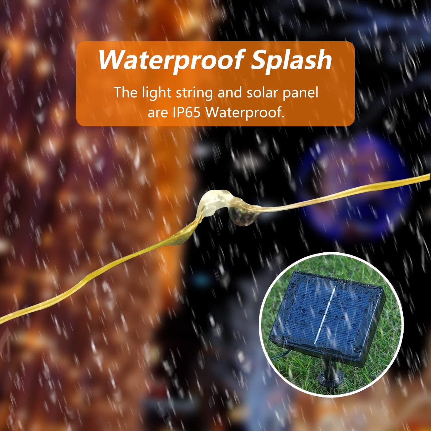 2-Pack 200 LED Solar String Lights for Outside,Solar Fairy Lights for Outside Waterproof,Solar String Lights Outdoor with 8 Modes for Christmas Tree,Balcony, Party,Wedding Decorations (Warm White)