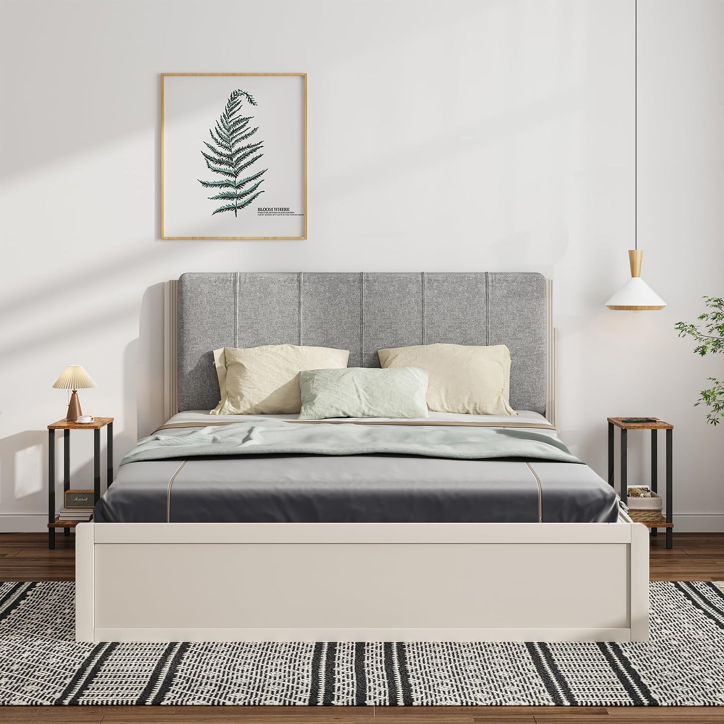 TUTOTAK Small Side Table, Narrow End Table, Set of 2, Skinny Sofa Table, Slim Nightstand, Couch Table, Living Room, Bed Room, Brown TB01BB0622