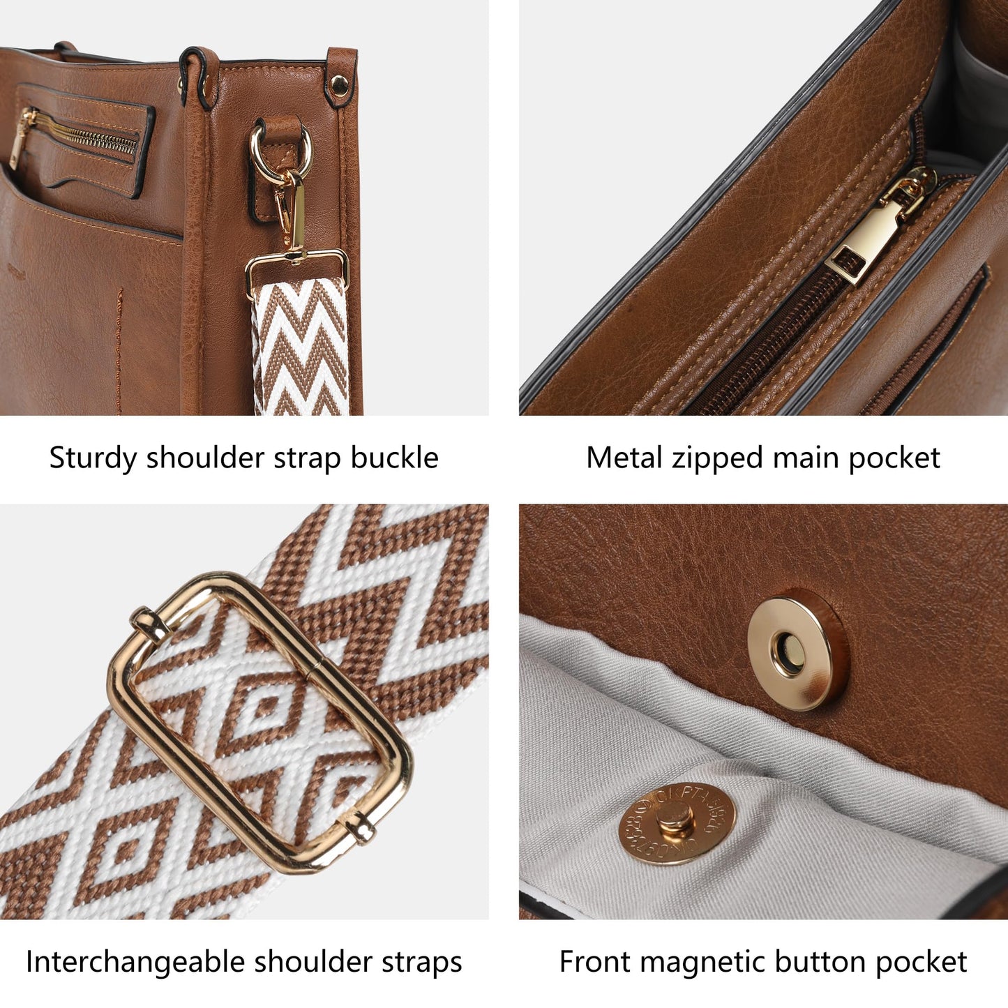 TANTOMI Crossbody Bags for Women Crossbody Purses for Women Hobo Bag Shoulder Bag Handbags with Guitar Strap-7 Pockets