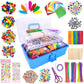 1405 Pcs Art and Craft Supplies for Kids, Toddler DIY Craft Art Supply Set Included Pipe Cleaners, Pom Poms, Feather, Folding Storage Box - All in One for Craft DIY Art Supplies, Rose Red