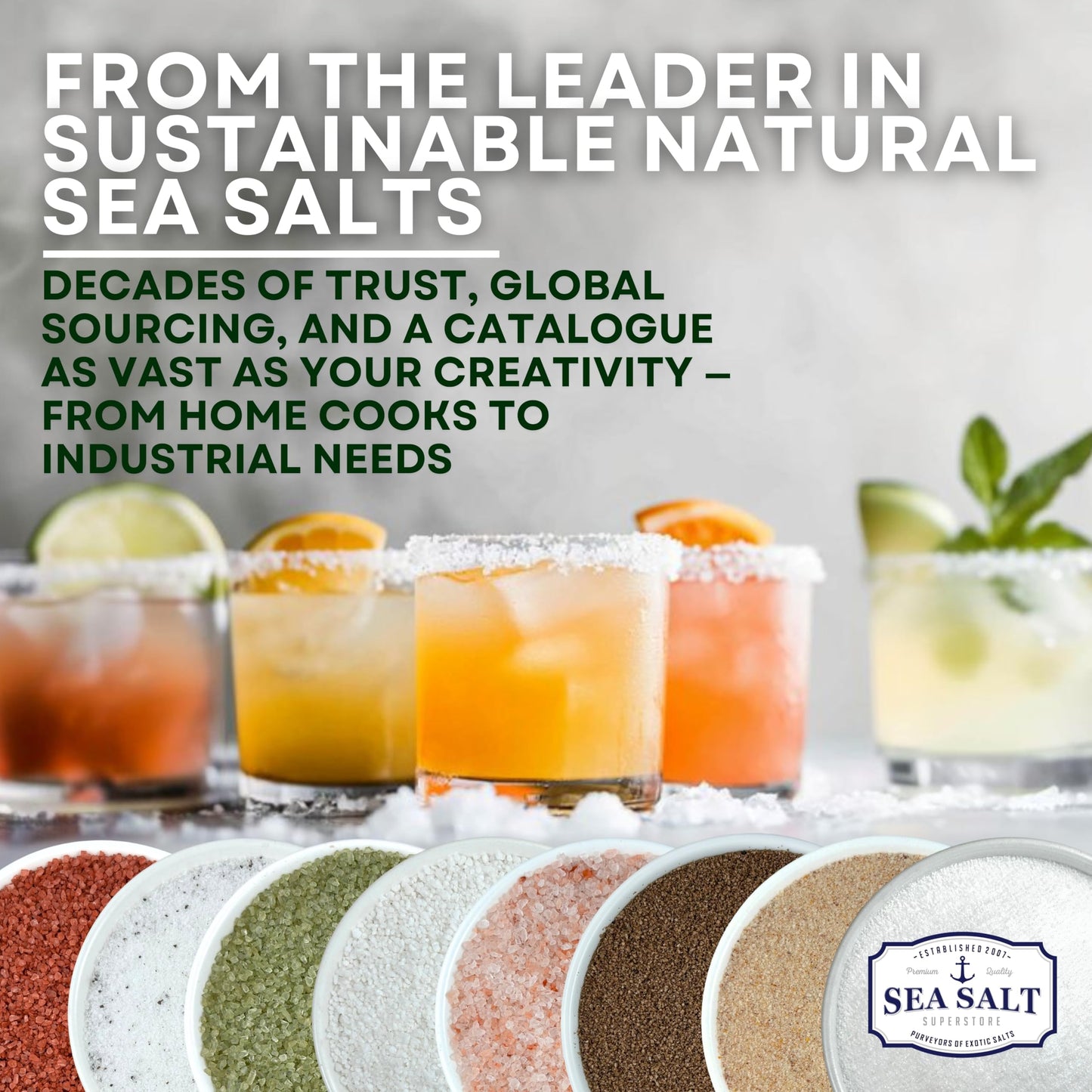 Spicy Margarita Salt Garnishing Infused with Habanero – Unrefined, Natural Cocktail Garnishing for Cocktails, Ruddy Mary & Mixed Drinks, 6 oz Tub – Sea Salt Superstore