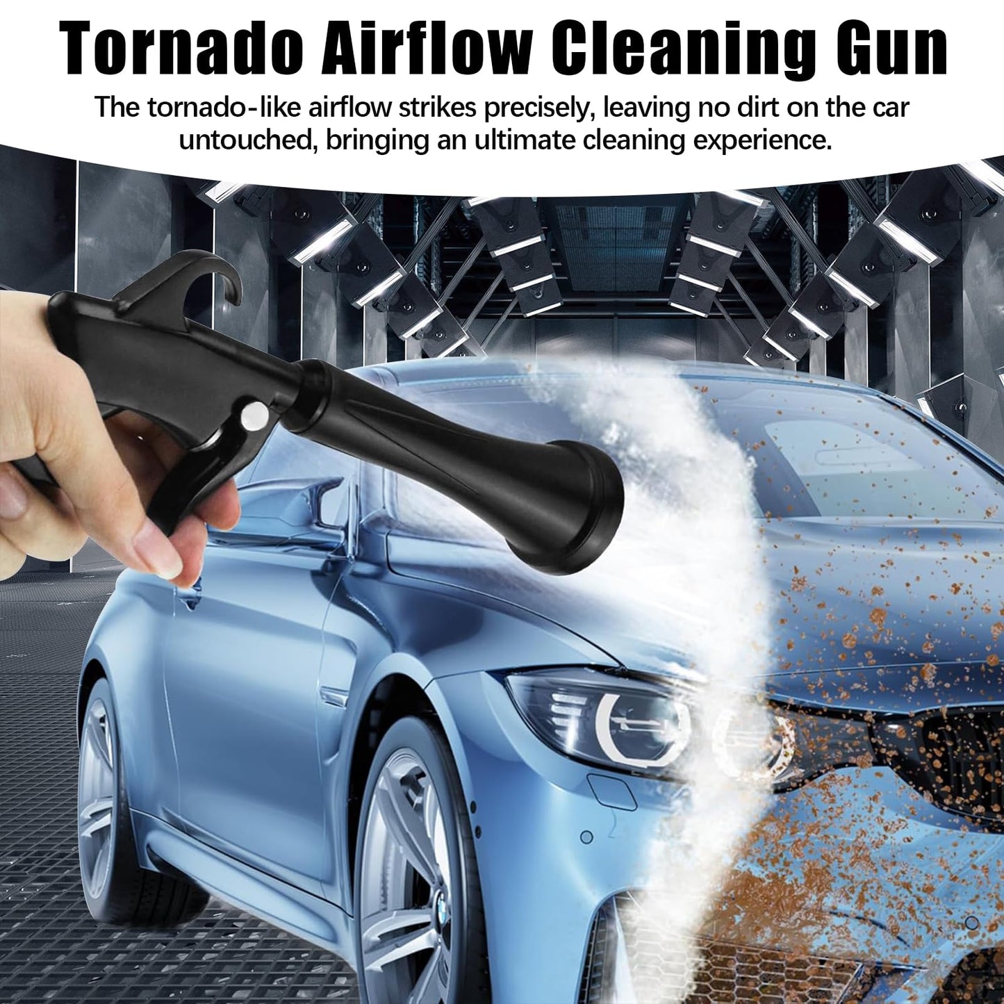 YIEMIZDK High-Pressure Car Cleaning Air Blow Gun Kit - Interior Dry Cleaning Hairdryer | Powerful Dust Removal Tool, Compatible with Air Compressors, Quick Cleaning for All Car Corners