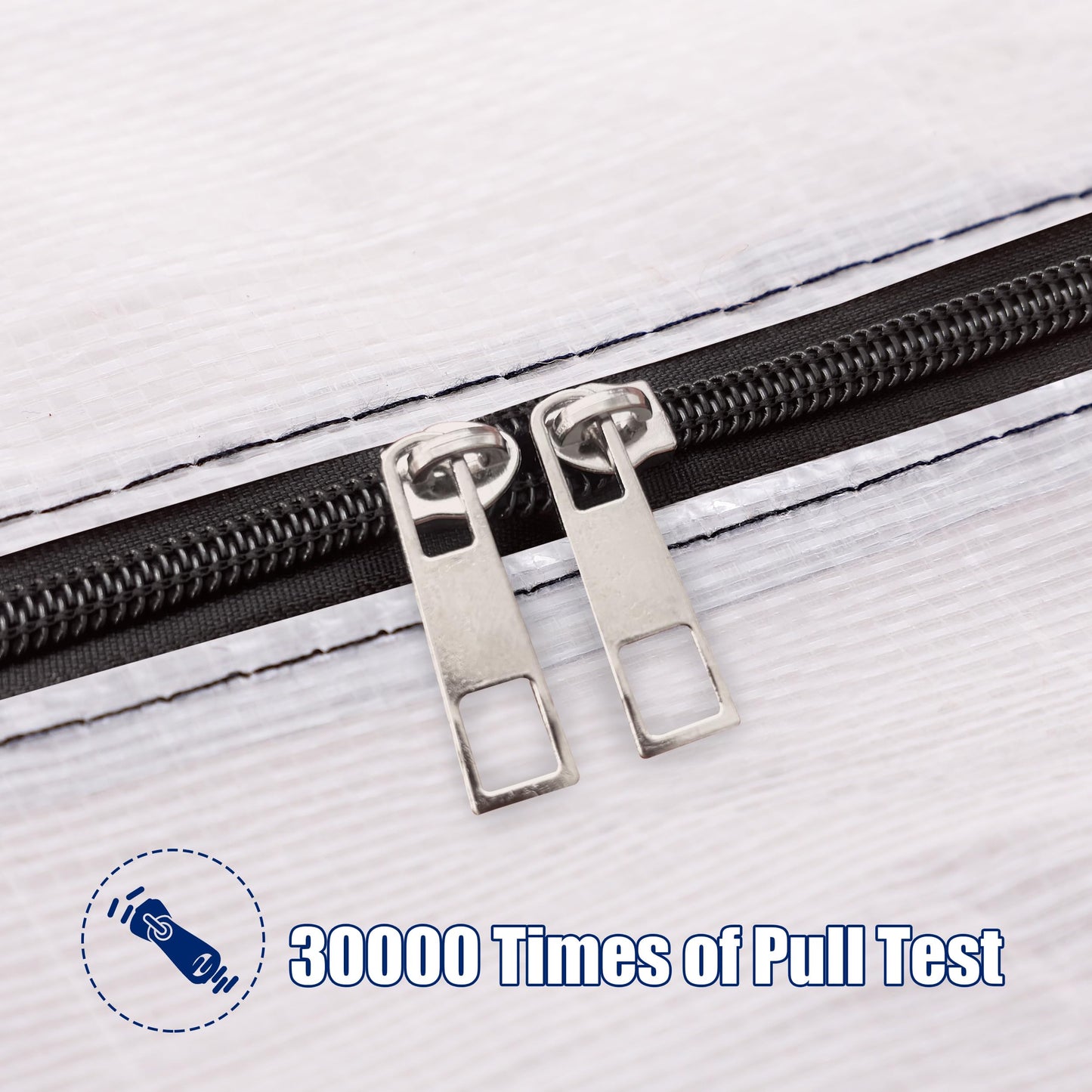 SWEET DOLPHIN 12 Pack Extra Large Moving Bags with Strong Zippers & Carrying Handles, Heavy Duty Storage Tote for Space Saving Moving Storage, Fold Flat, Alternative to Moving Box, Semi-Transparent