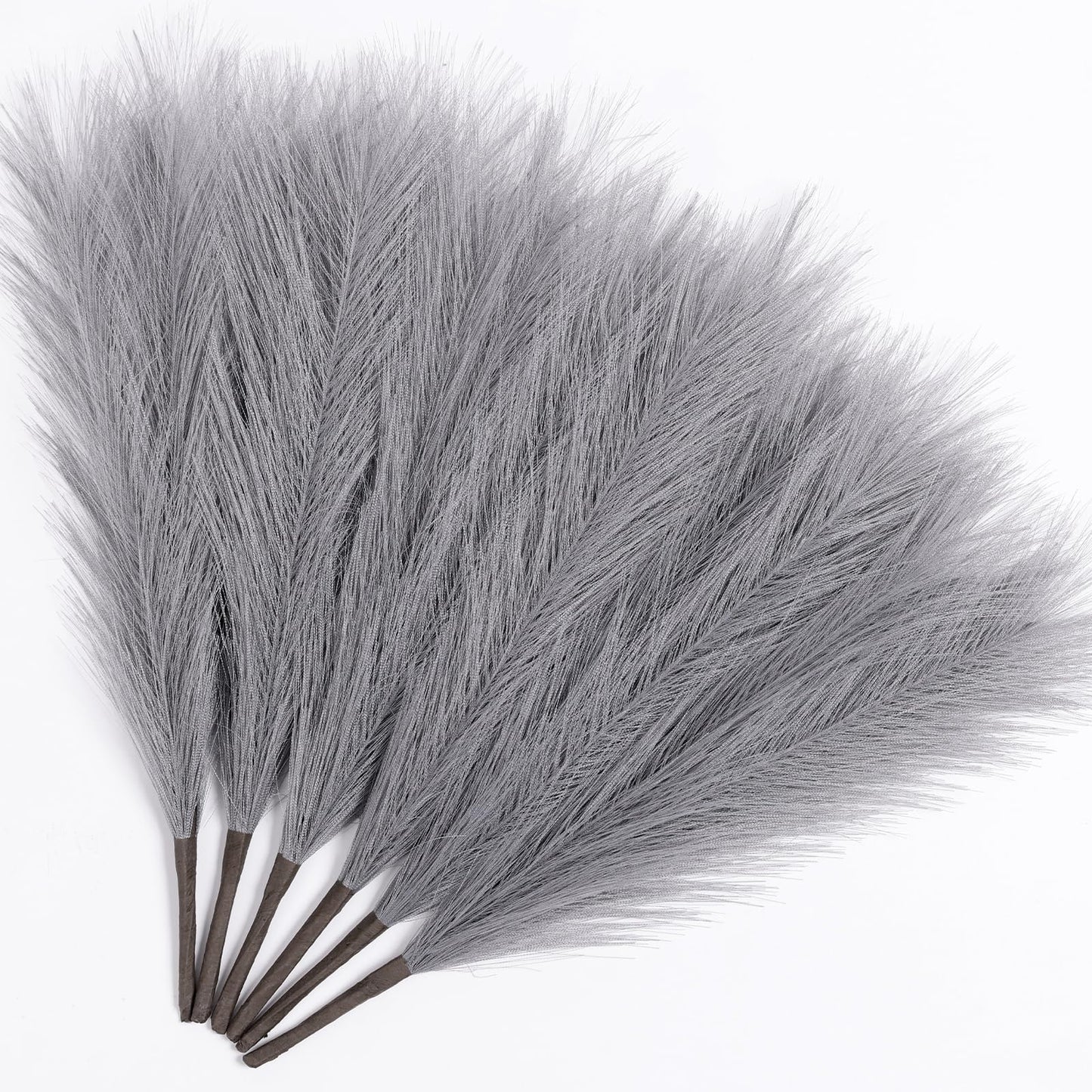 Faux Pampas Grass Decor 17.7 Inch 30pcs, Artificial Pampas Grass Fluffy Home Decor, Short Vase Room Decor pompous Grass Flower Arrangement for Boho Home Wedding Decoration (Beige)