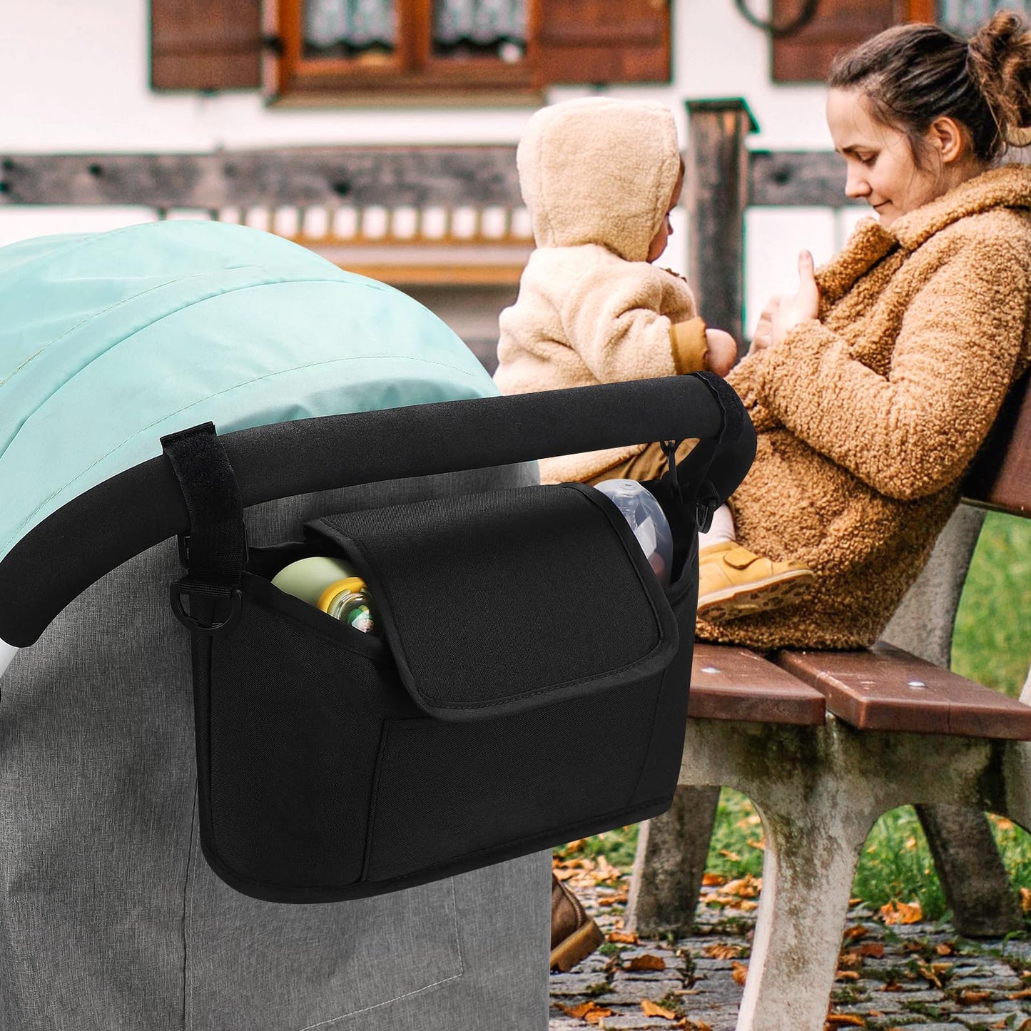 Accmor Universal Stroller Organizer, Stroller Bag Caddy Organizer, Stroller Organizer Accessories for Uppababy, Baby Jogger, Nuna, Doona, Britax Strollers