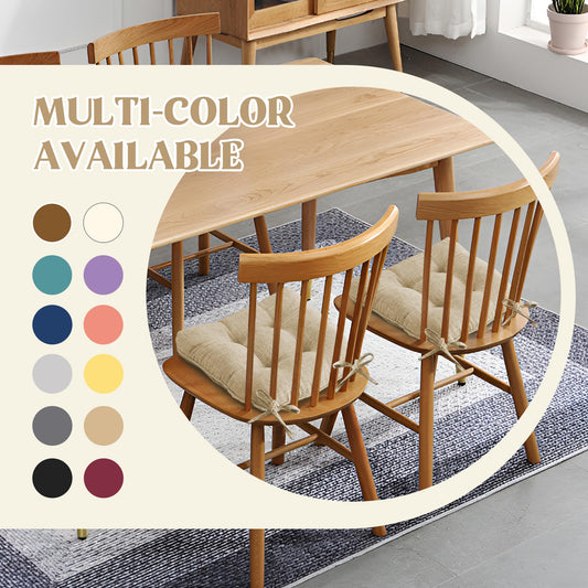 puredown® Chair Cushions for Dining Chairs, Tufted Memory Foam Chair Pads with Non-Slip Backing, Kitchen Seat Cushions with Ties, Washable Seat Pad Set of 4, 15.5" x 15.5" x 4", Khaki