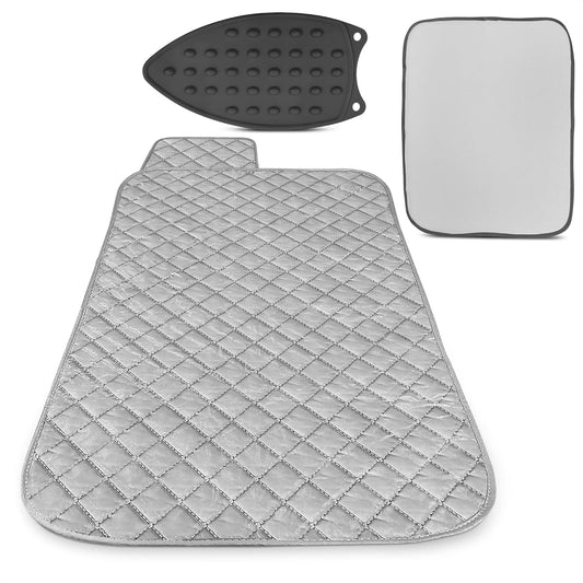 Portable Ironing Mat for Table Top – Foldable Ironing Pad for Table (39.8" x 18.1") with 4-Layer Heat-Resistant Fabric & Magnetic Edges – Easy to Store, Designed for Small Spaces & Quick Ironing
