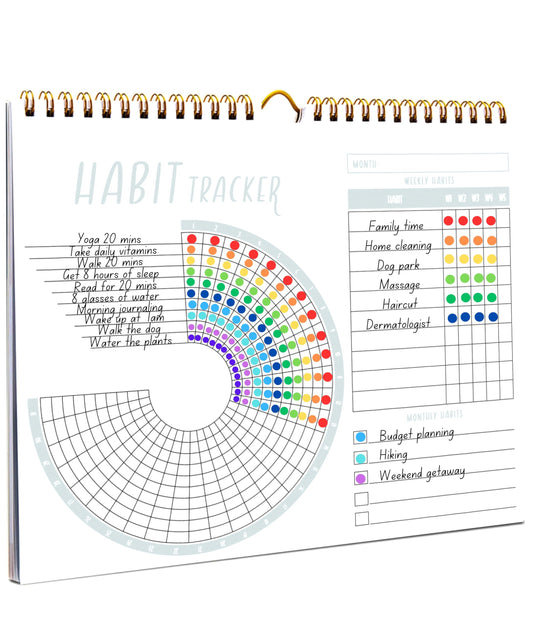 Lamare Habit Tracker Calendar – Premium Daily Habit Tracker Journal and Goal Board, Workout Motivation & Productivity Tool
