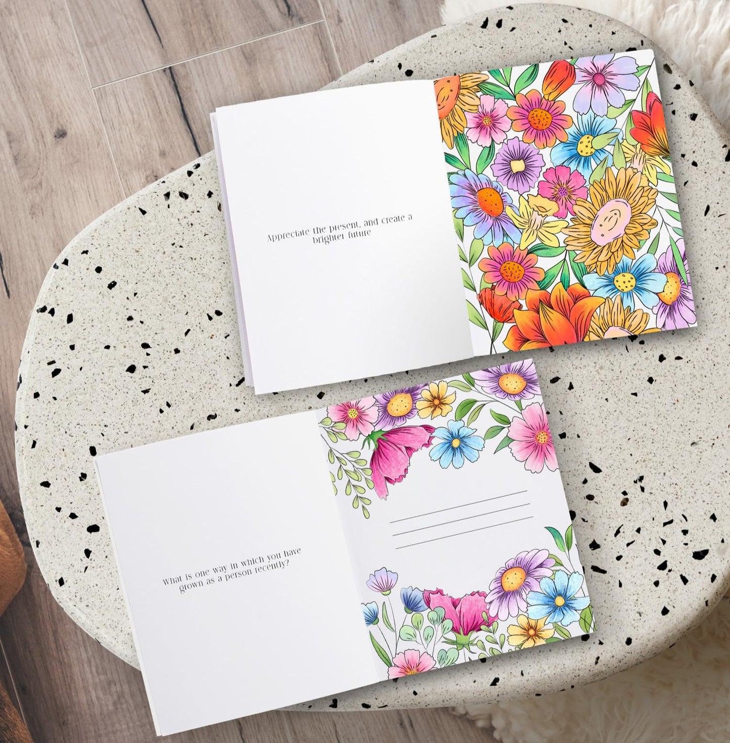 Beautiful Adult Coloring Book Set of 2 for Relaxation - Gratitude and Mindfulness Books with Inspirational Quotes Making it a Great Gift - Perfect Stress-Relieving Books Fun to Color for Women