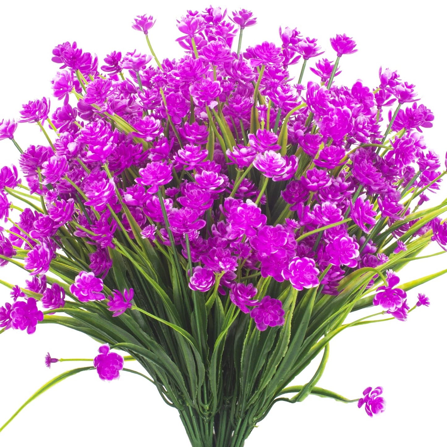 Grunyia 8 Bundles Artificial Outdoors Flowers (Purple-Daffodil)