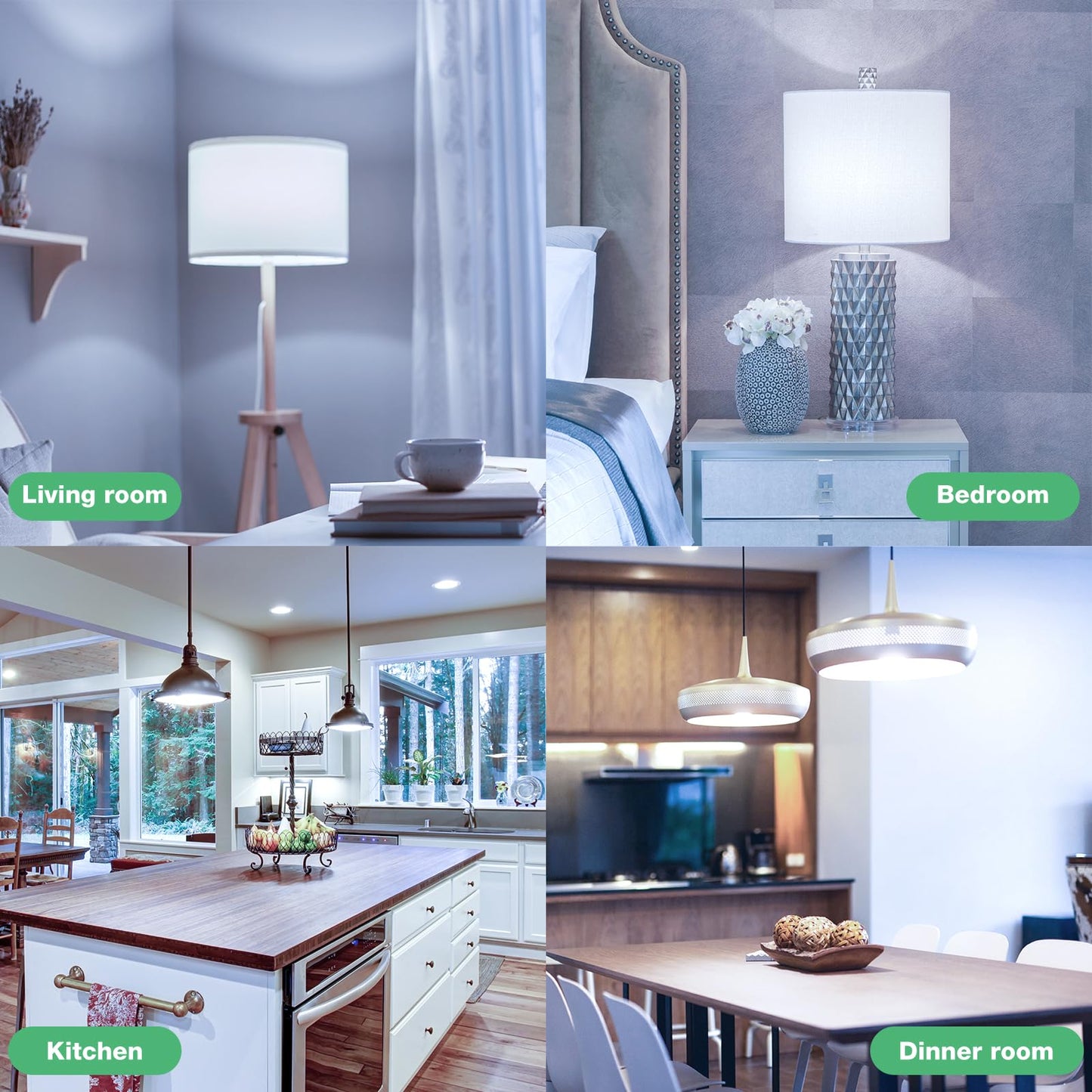 DEGNJU LED Light Bulbs, 100 Watt Equivalent LED Bulbs A19, 5000K Daylight Light Bulb, 1500 Lumens, E26 Standard Base, Non-Dimmable, 13W Bright White LED Bulbs for Bedroom Home Office, 12 Pack