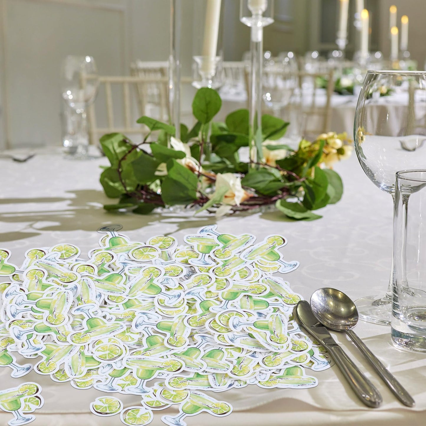 Humyoun 330 Pcs Margarita Glasses Confetti Margarita Party Decorations Margs and Matrimony Bachelorette Decor Margarita Table Confetti Decor for Mexican Day Bridal Shower Tropical Party