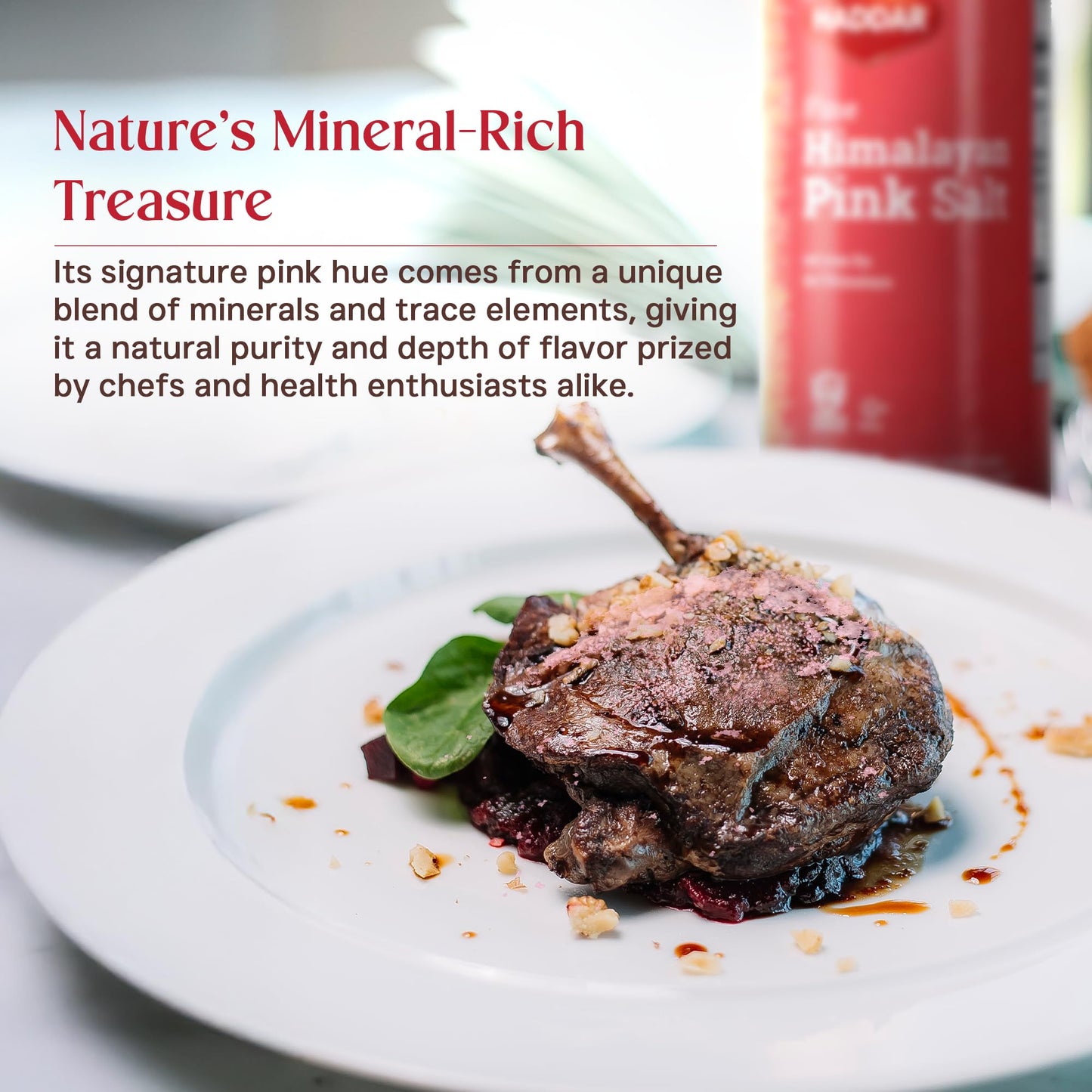 Haddar Fine Himalayan Pink Salt, 16 oz (2 Pack) | Pure and Natural Pink Himalayan Sea Salt | Rich in Essential Minerals | Gourmet Cooking and Seasoning Salt | Table Salt Alternative