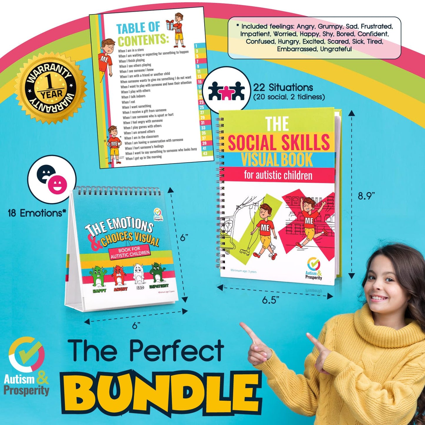 Autism & Prosperity Kids Emotions & Social Life Skills Autistic Children Set ASD Child Boys Girl Teen Learning Materials Toys Game Sensory Special Needs No 1-3 Toddlers Age Gifts 3 4 5-7 8-12 Products