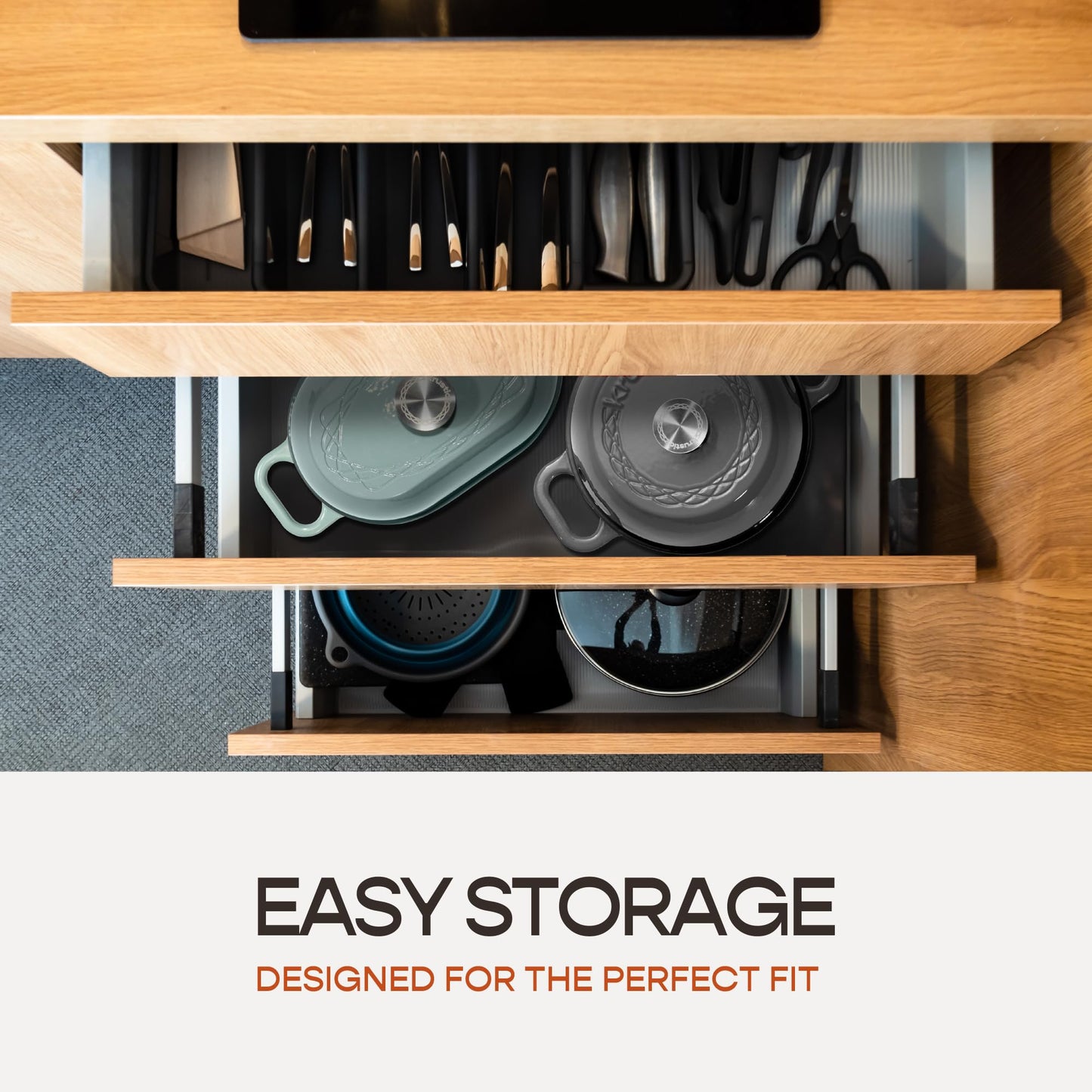 Krustic Enameled Cast Iron Dutch Oven for Sourdough Bread Baking | 6 Quart Pot with Lid | 10 Inch Ceramic Enamel Thick Coated Cookware Set with Non Stick Silicone Baking Mat for Cooking (Grey)