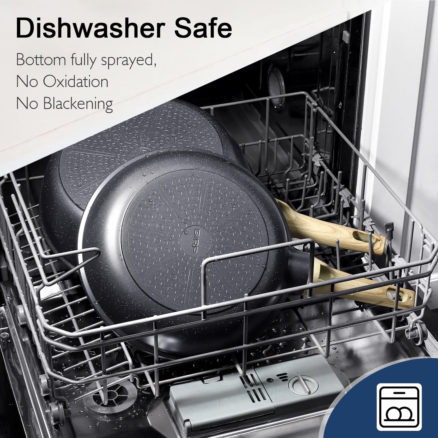 GiPP Ceramic Pots and Pans Set Non Stick - 18 Pcs Nonstick Cookware Set, Non-toxic Healthy Kitchen Cooking Set w/Frying Pans Set, Dishwasher Safe, PFAS PTFE PFOA PFOS Free