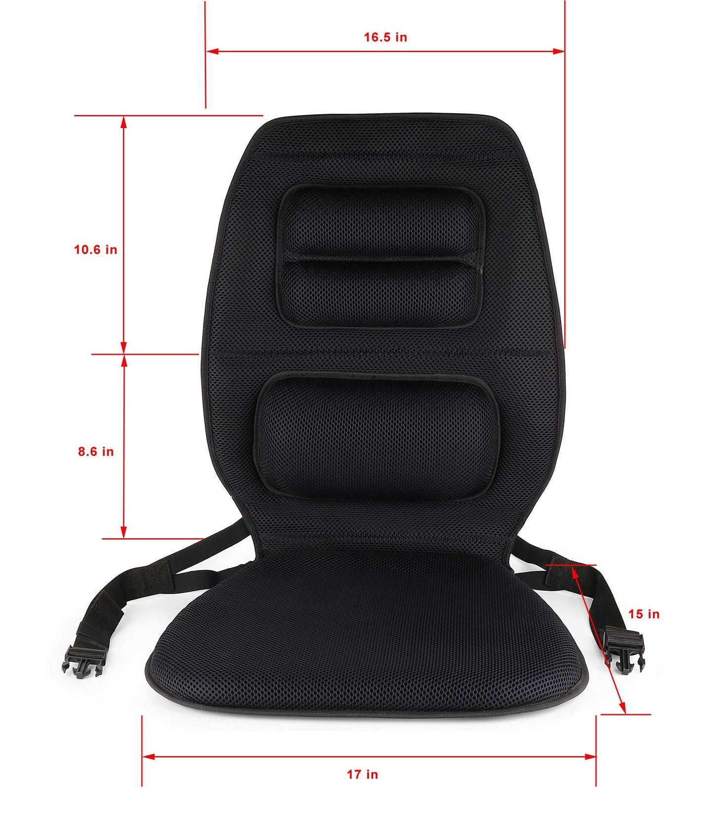 FOMI Premium Gel Cushion and Firm Back Support | Seat Cushion Pad and Upper Lower Thoracic and Lumbar Pillow for Car, Office Chair | Pressure Sore, Coccyx Pain Relief | Posture Aid (Grid Gel)