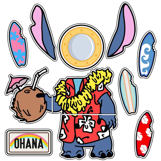 11Pcs Cruise Door Decorations Magnetic, Cute Large Nautical Cruise Door Magnets Decorations Reusable Refrigerator Magnets for Cruise Ship Door Decorations