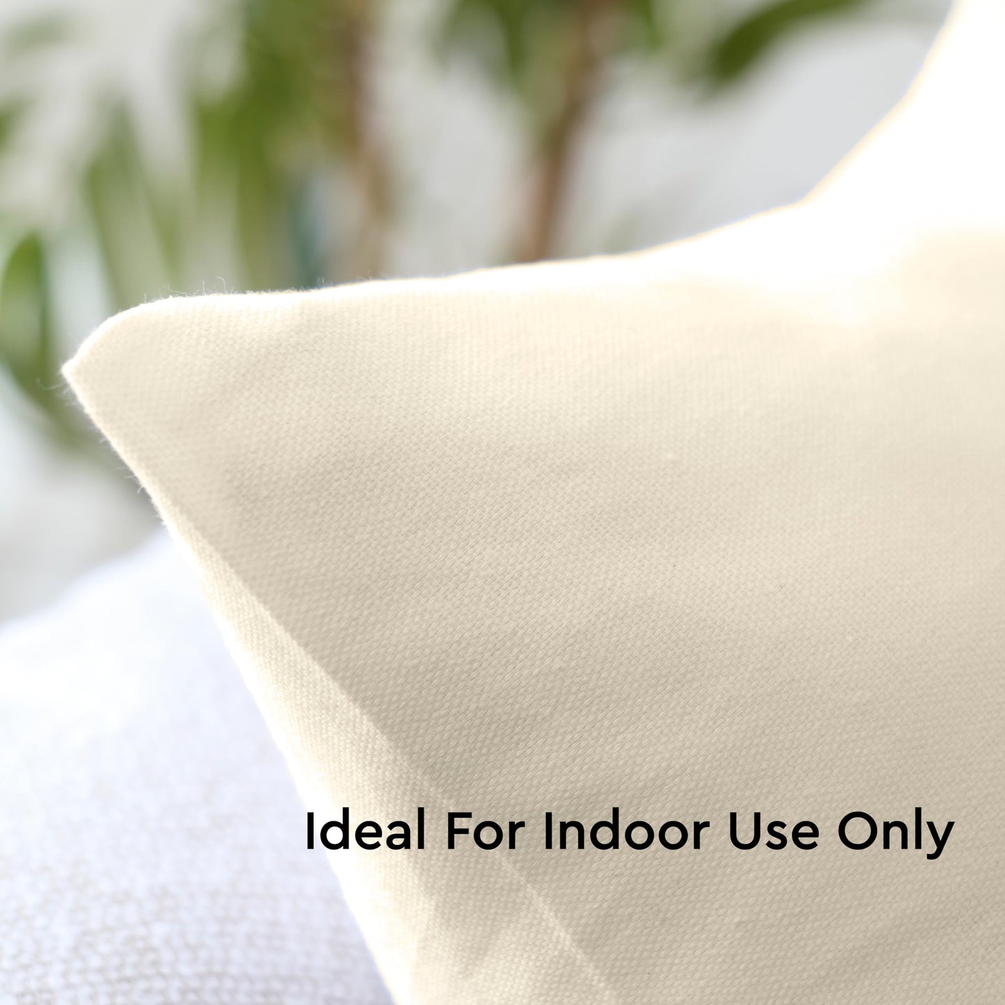 Encasa XO Throw Pillow Covers 18x18 in Set of 2 Natural | No Inserts | Cotton Pillow Covers for Living Room, Bed, Sofa, Couch | Decorative Cushion Covers with Improved Zippers