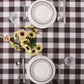 2 Pack Waterproof Polyester Fabic Rectangle Checkered Tablecloth，60x120 Outdoor Table Cloth，Oil Stain Prevention Table Cloth for Pinics and Parties（Chocolate and White）