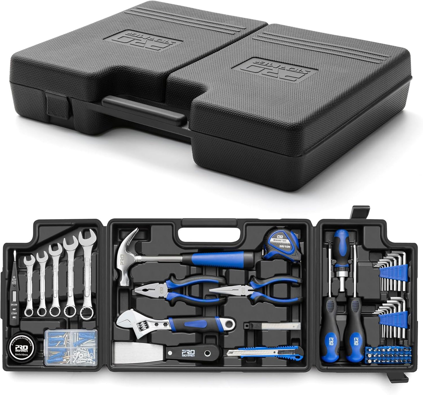 Prostormer 159-Piece Home Tool Set, General Household Tool kit with Storage Case,Household Basic Comlete Home Tool Kit for All Purpose