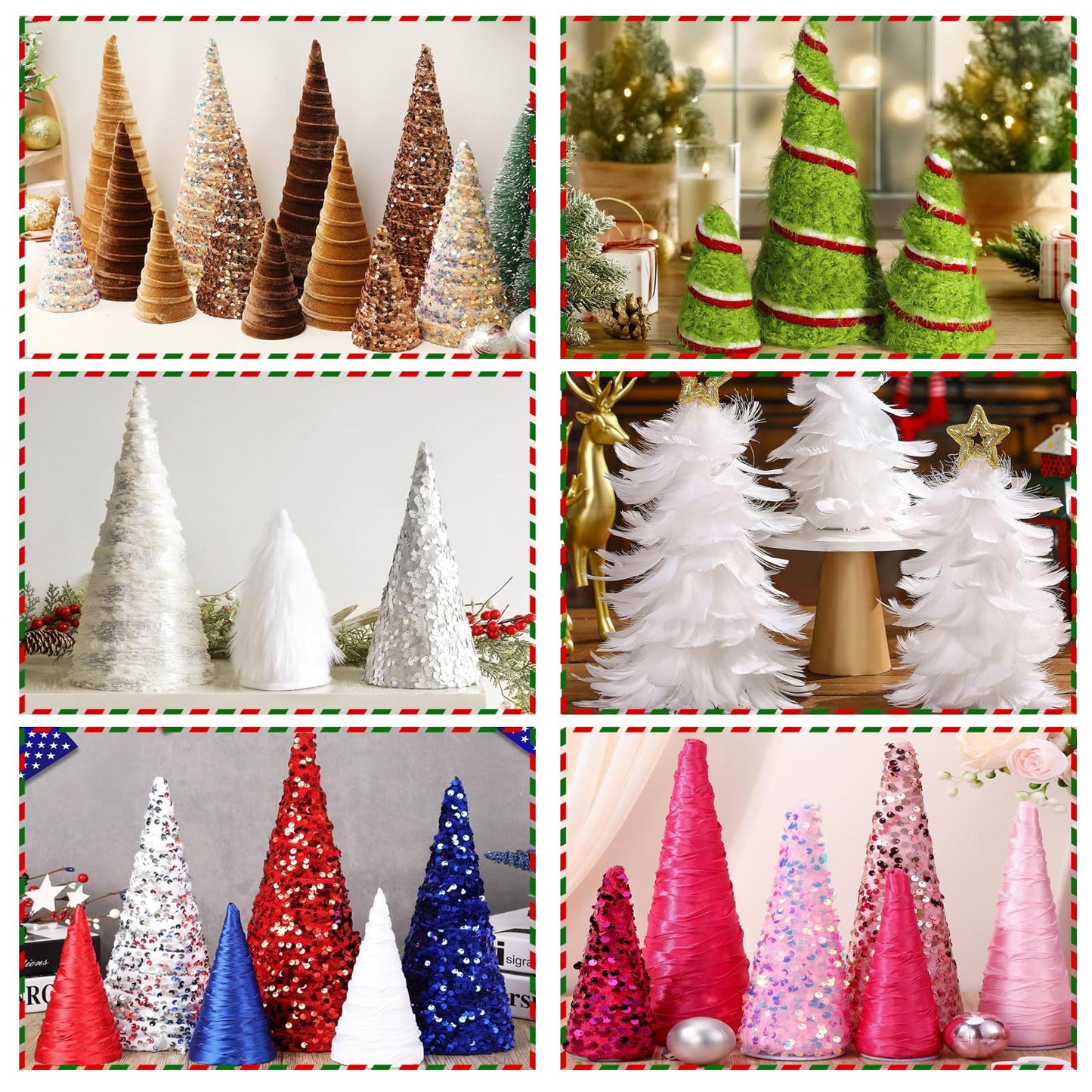 10 Pcs Paper Mache Cones Open Bottom 13.8 x 5 in, Extra Thick Cardboard Craft Cone for Christmas Gnomes Christmas Tree Decoration DIY Art Crafts